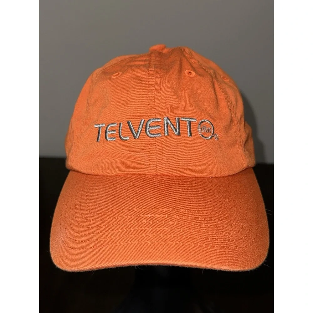 Port Authority Hat Cap Strap Back Orange Telvent DTN Agriculture Farming